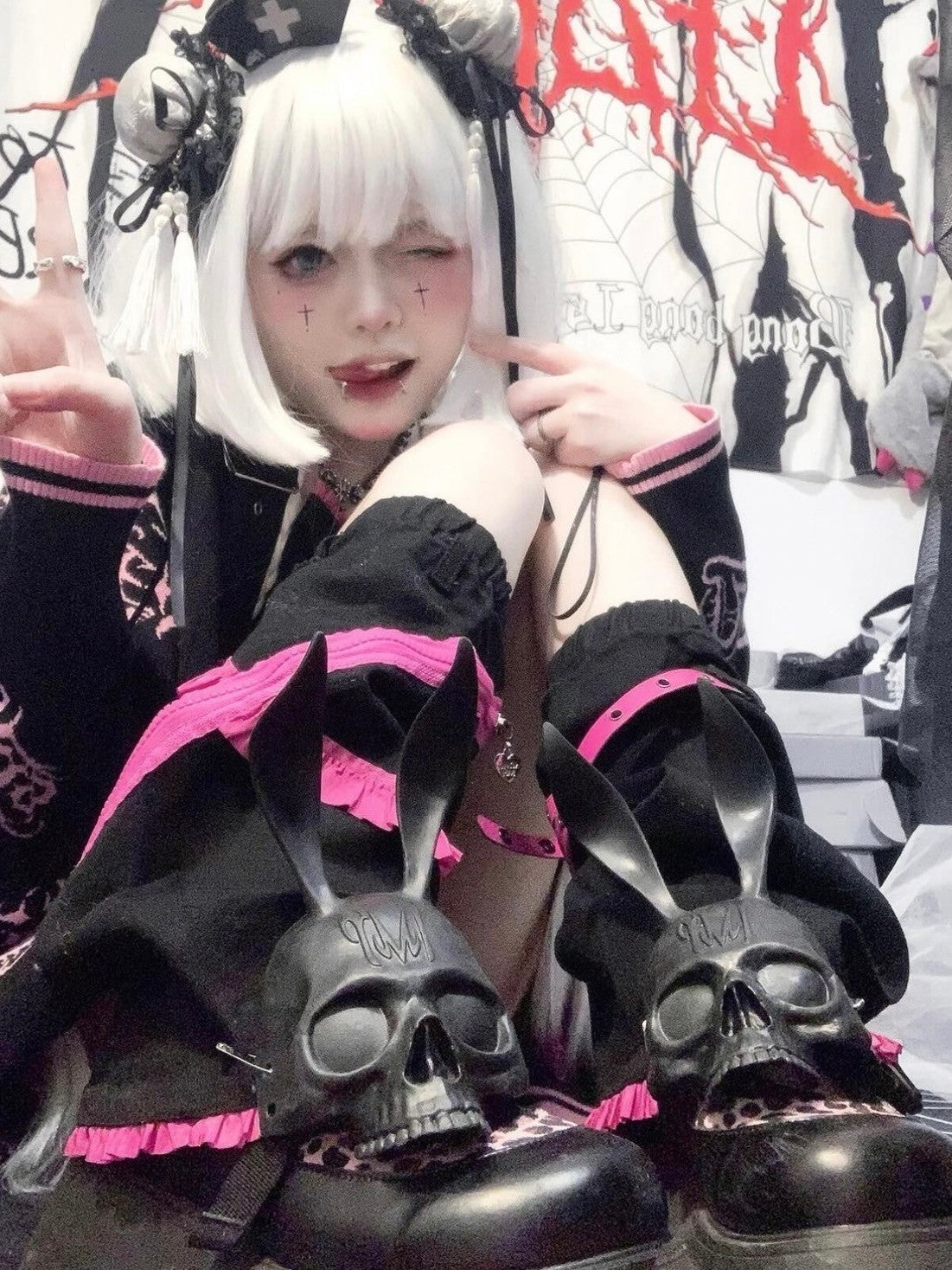 【BBIMP】BUNNY SKULL LACE