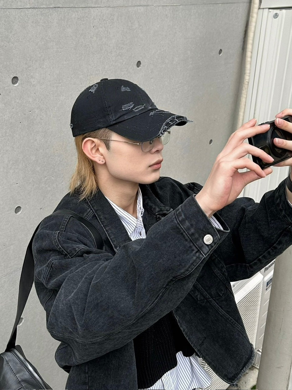 大阪店WEB限定受注制【Chikashitsu +】vintage damage cap (2color)