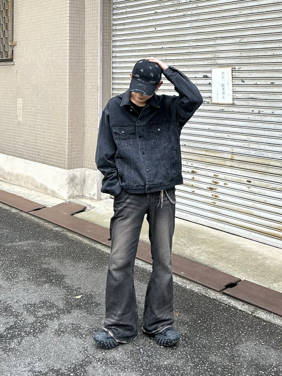 大阪店WEB限定受注制【Chikashitsu +】back design denim jacket
