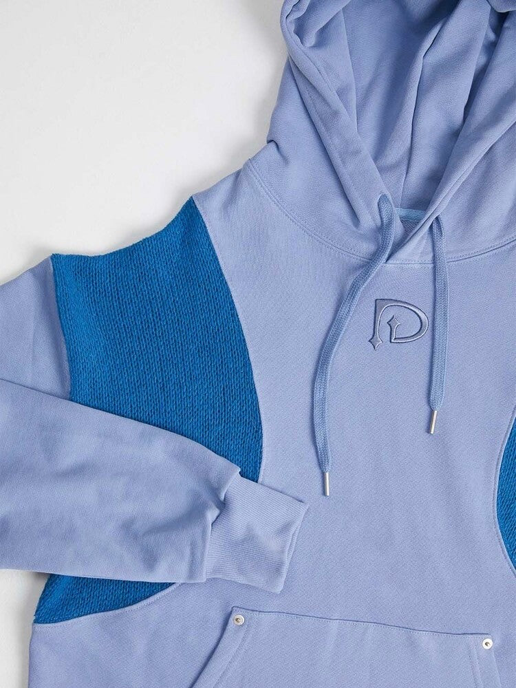 【DILETTANTISME】KNIT BLOCK HOOD T