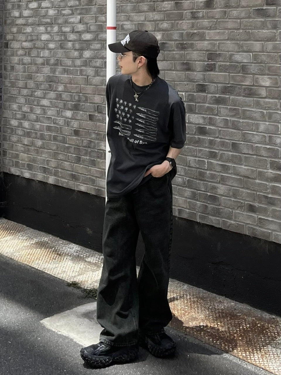 大阪店WEB限定【Chikashitsu +】pigment bullet t-shirt