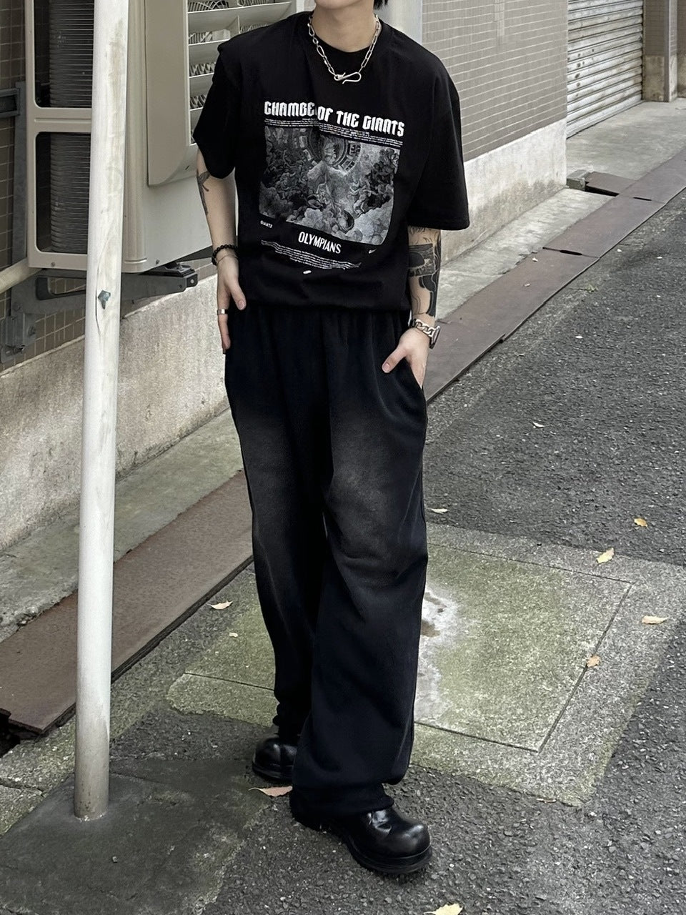 大阪店WEB限定【Chikashitsu +】oversized olympos t-shirt (2color)