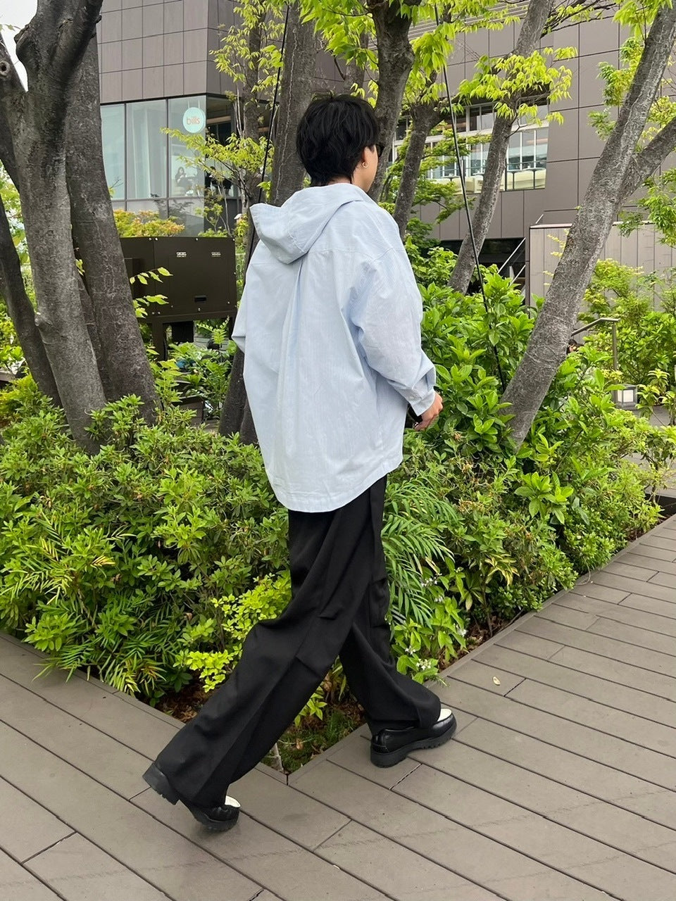 東京店WEB限定【Chikashitsu +】full length knee tuck slacks (2color)