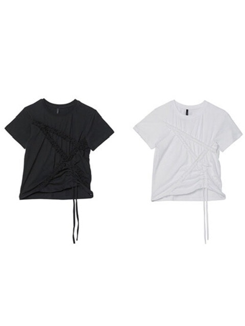 【FLAREUP】Diagonal Strap T-shirt