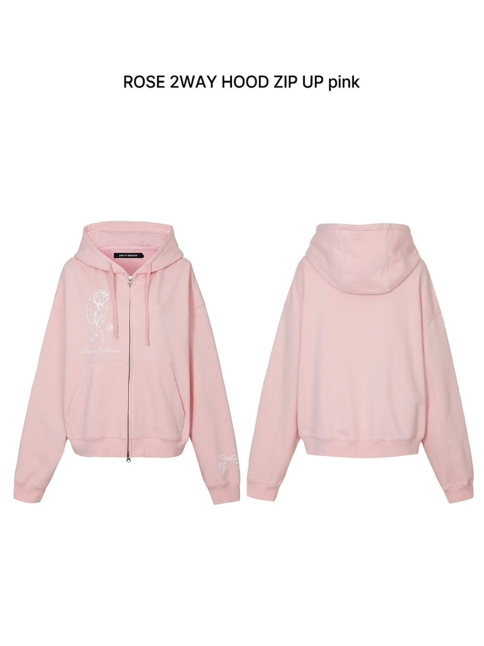 【PAIN OR PLEASURE】ROSE 2WAY HOOD ZIP UP
