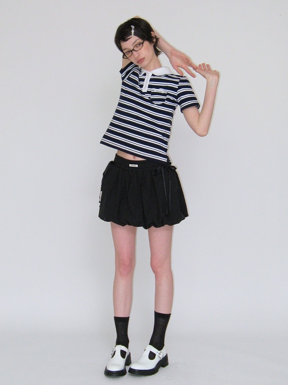 【CRANK】SHIRRING BALLOON SKIRT