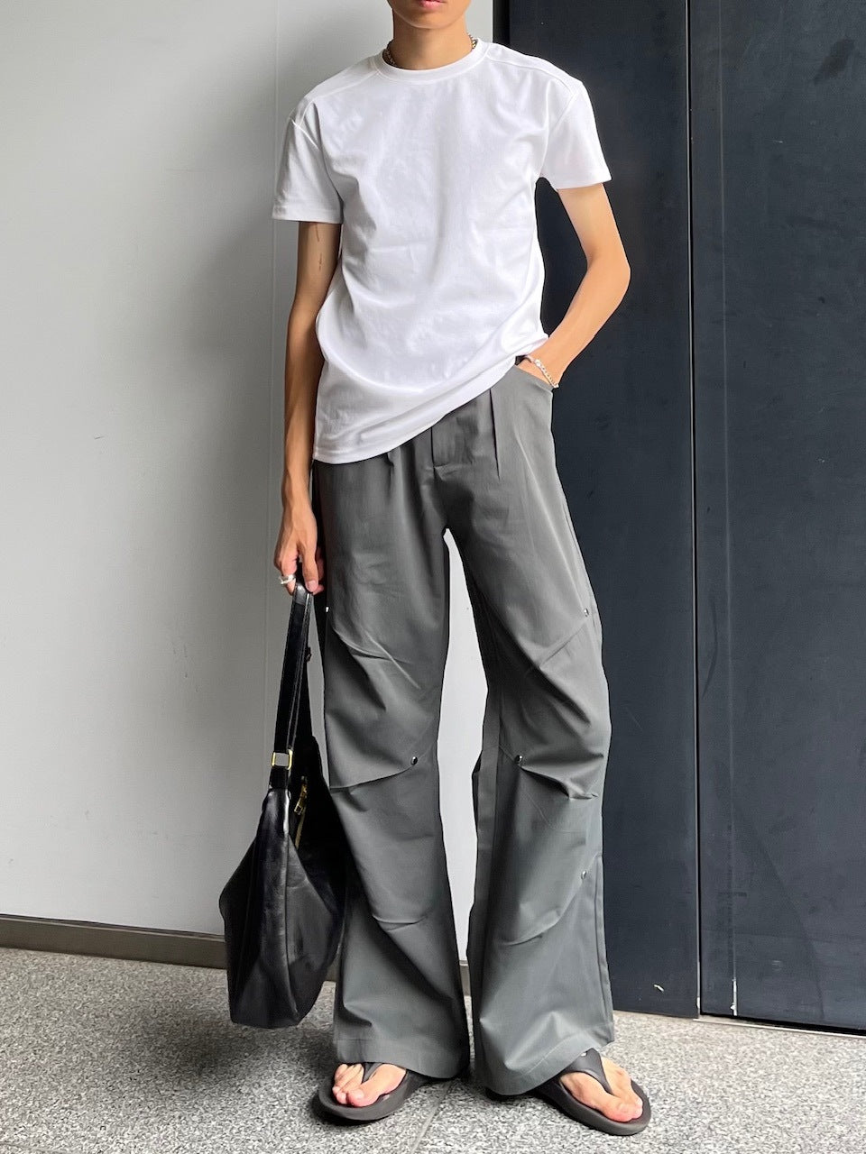 東京店WEB限定受注制【Chikashitsu +】compact crew neck tee (3color)