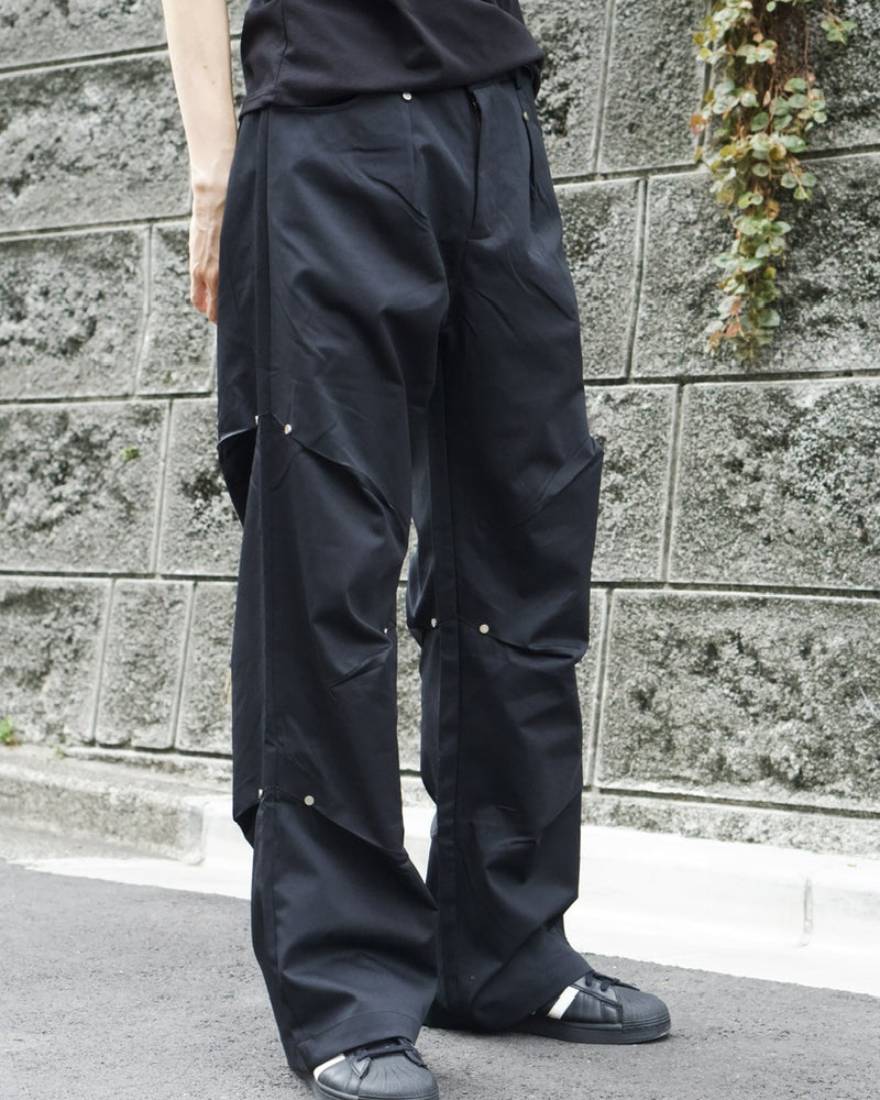 東京店WEB限定【Chikashitsu +】rivet design pants (2color)