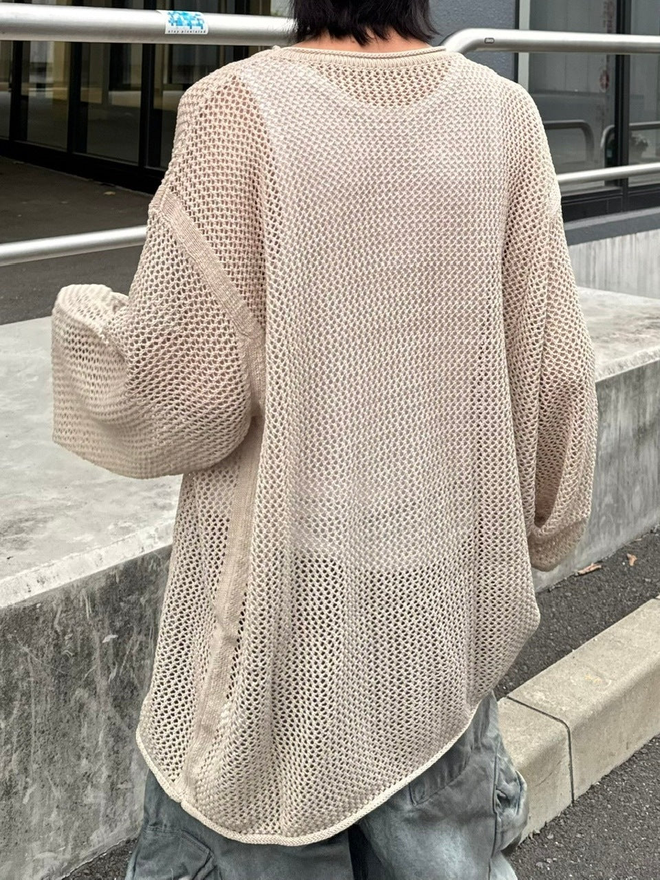 【Chikashitsu +】oversized net summer knit (3color)