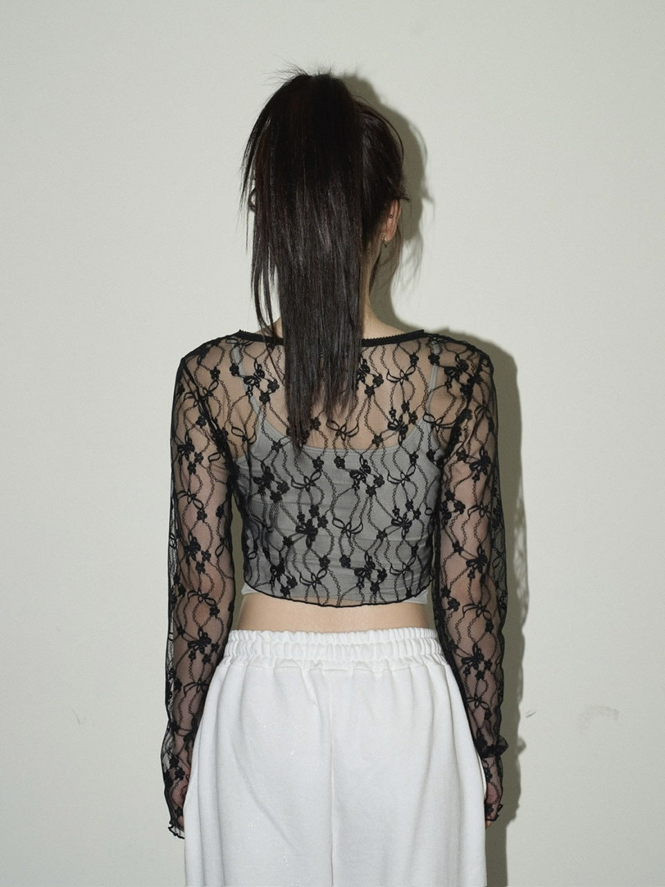 【CHERRYQUIRI】lace crop cd