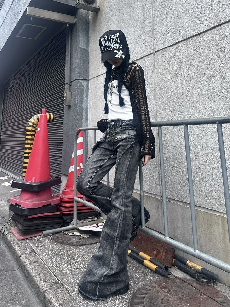 受注制【Never mind the XU】cropped summer knit (3color)