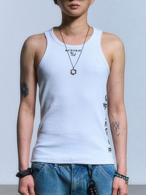 【SCHISM INDUCING】MUSCLE TANK TOP