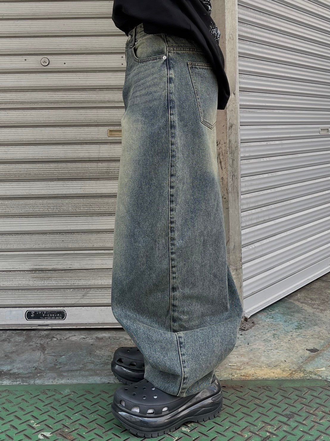 受注制【Chikashitsu +】super buggy denim pants (3color) / 【チカシツプラス】スーパーバギーデニムパンツ
