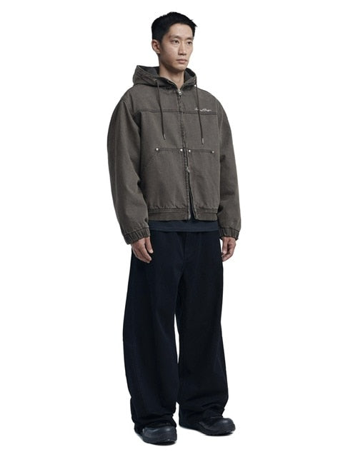 【NOMANUAL】W.D HOODED ZIP-UP JACKET / 【ノーマニュアル】フードジップアップ長袖パーカーミリタリージャケット