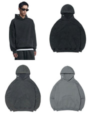 【NOMANUAL】M.L HOODIE / 【ノーマニュアル】ロゴプリント長袖パーカー