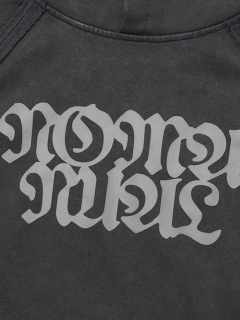 【NOMANUAL】R.S RAW EDGE HOODIE / 【ノーマニュアル】ローエッジ長袖パーカー