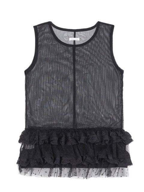 【FANCY CLUB】DOT LAYERED DRESS