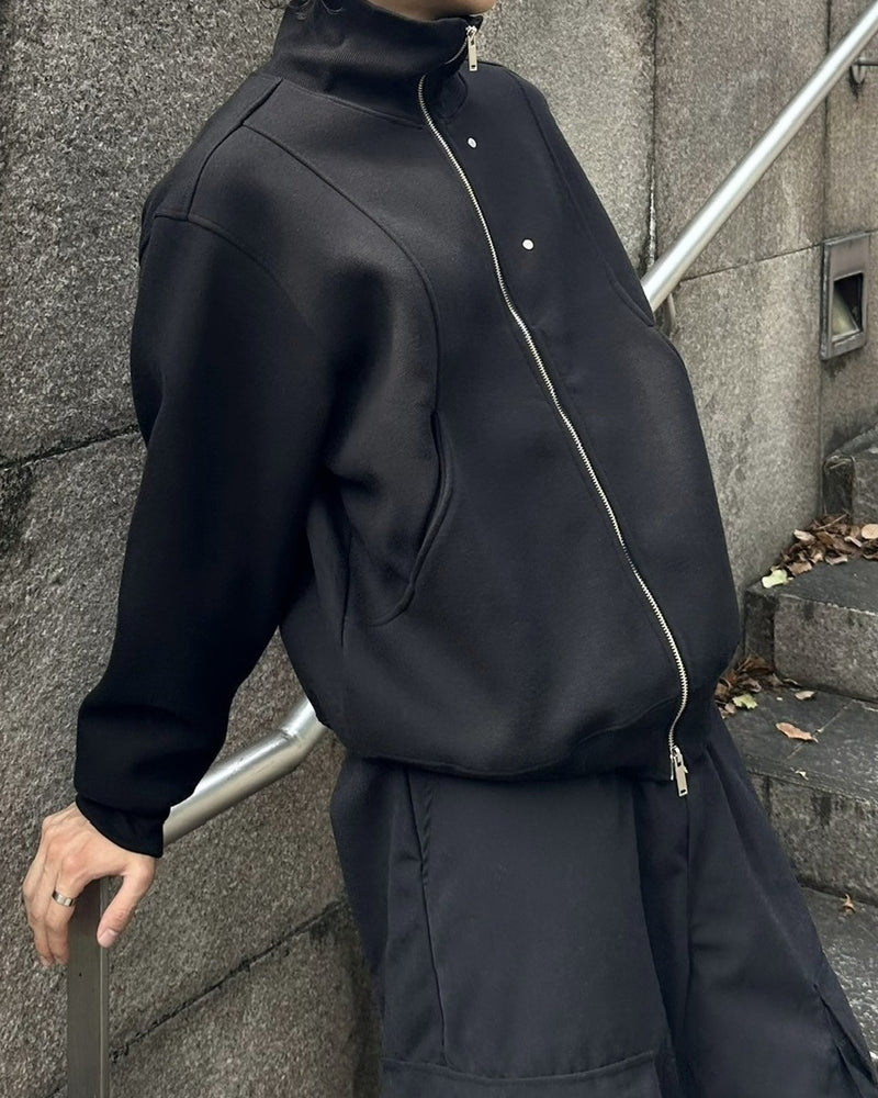 受注制【youll】high neck zip up sweat (2color)