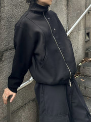 受注制【youll】high neck zip up sweat (2color)