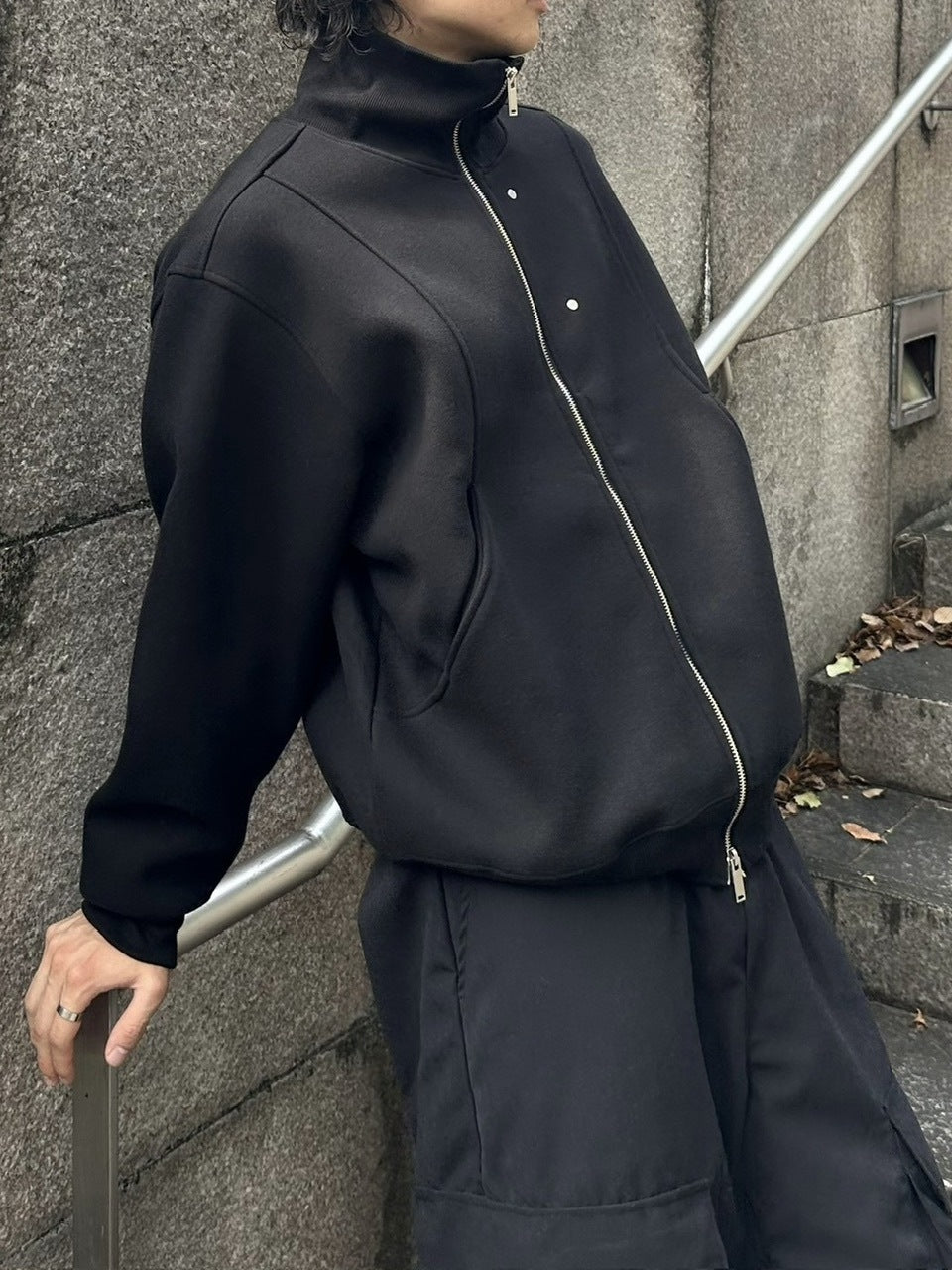 受注制【youll】high neck zip up sweat (2color)