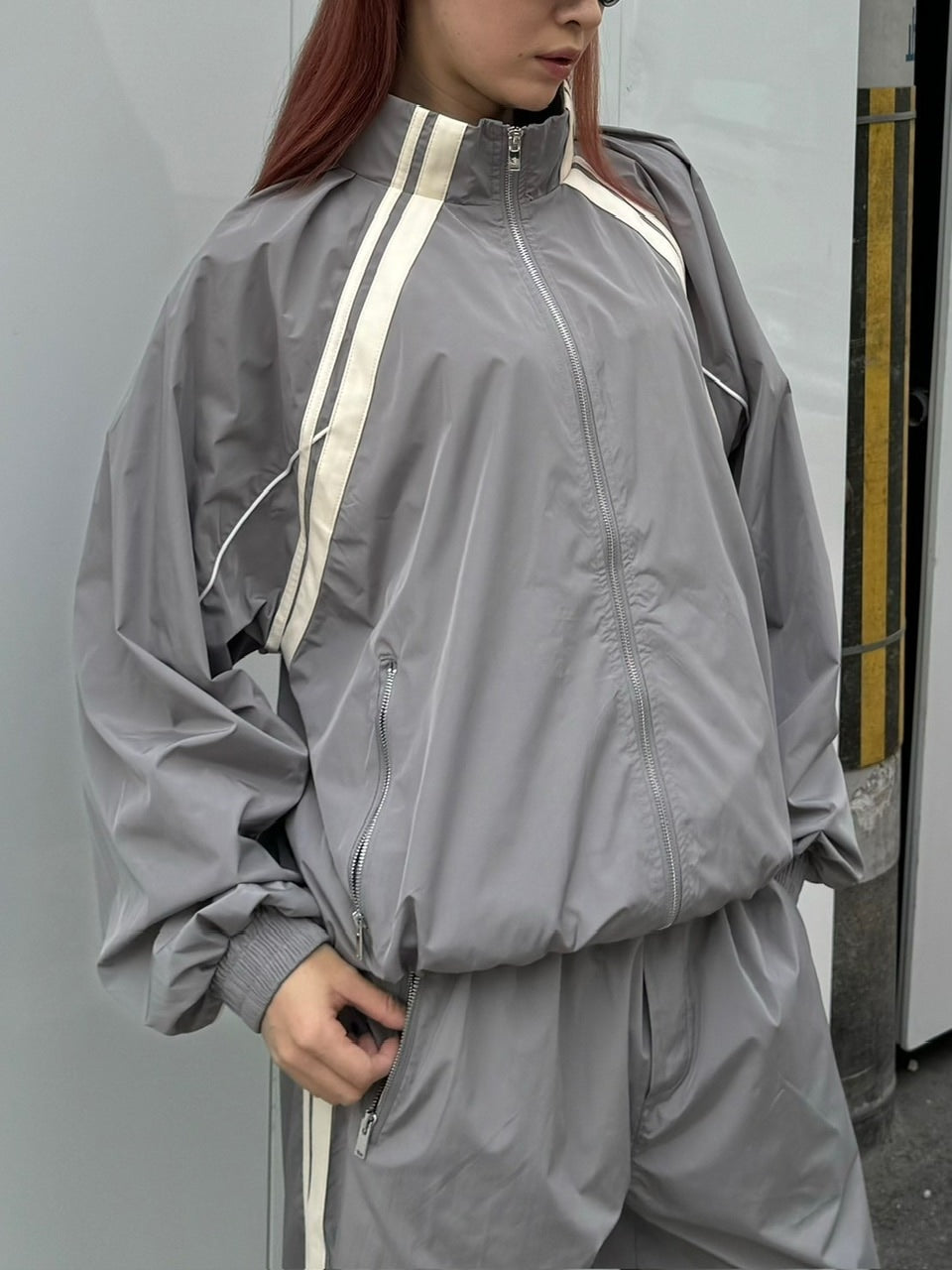 受注制【Chikashitsu +】set up line track jacket (2color) / 【チカシツプラス】セットアップサイドライントラック長袖ジャケットブルゾン