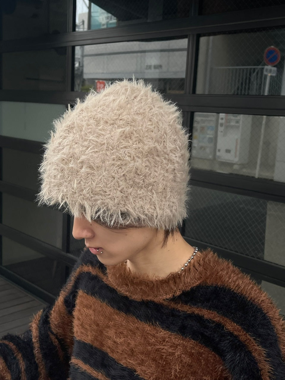 受注制【Chikashitsu +】volume fur beanie (4color)