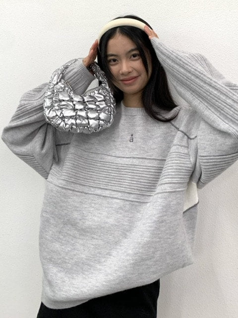 【ARCH by ROARINGWILD】Pattern Contrasting Decorative Thread Wool Sweater