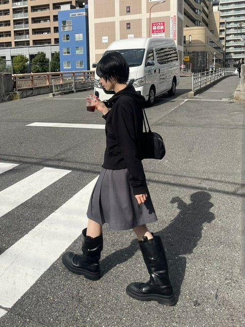 受注制【oaks】design double zip up hoodie (2color)