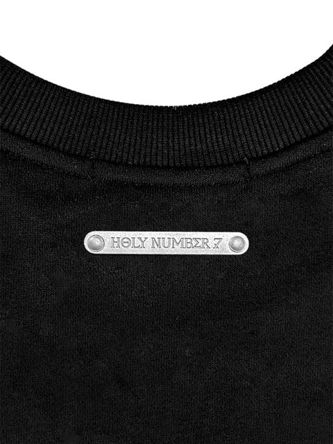 HOLY NUMBER 7】Oversized Hip Hop fit lettering graffiti sweatshirt