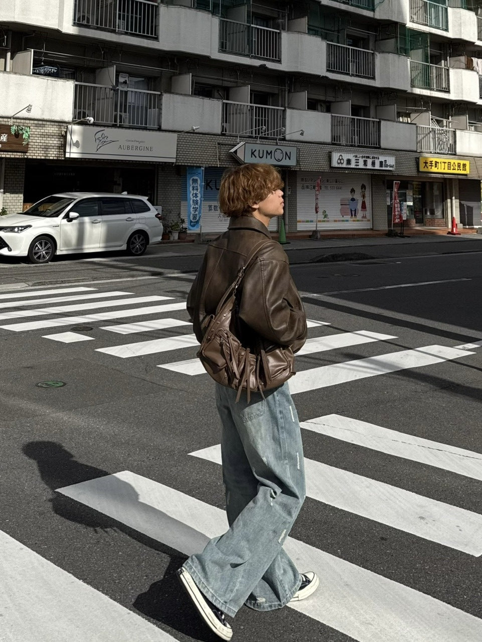 国際配送【RENOL】damage denim wide pants