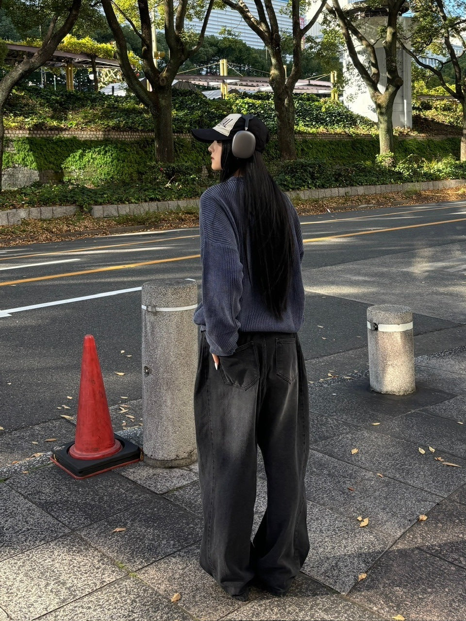 【Chikashitsu +】vintage wash damage knit (3color) / 【チカシツプラス】ビンテージウォッシュダメージ長袖ニット