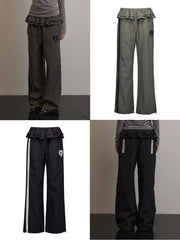 【SETUP-EXE】FRILL SPORTY PANTS