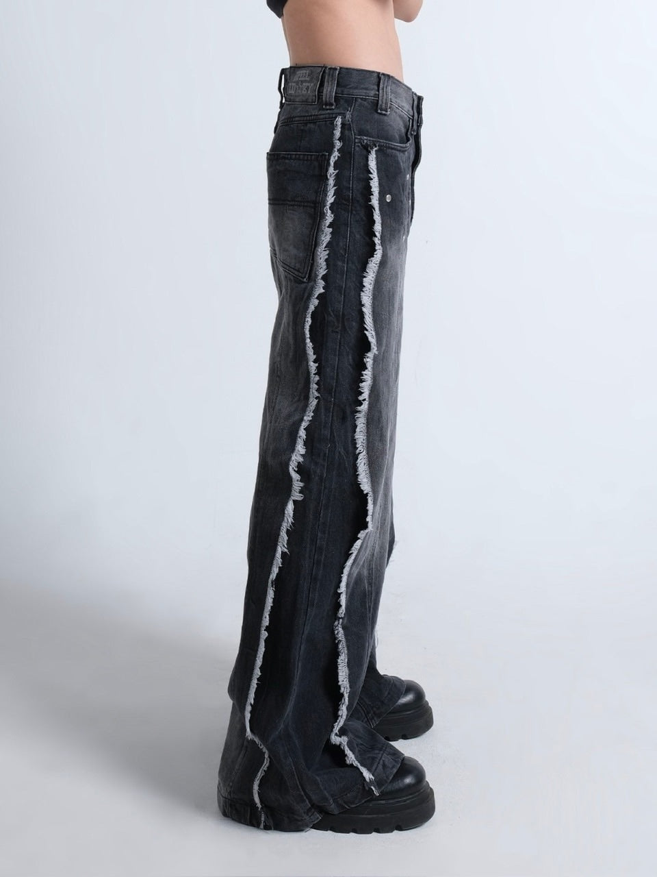 【IFEELLUCKY】Wide flare stud pants / 【アイフィールラッキー】ワイドフレアスタッズパンツ