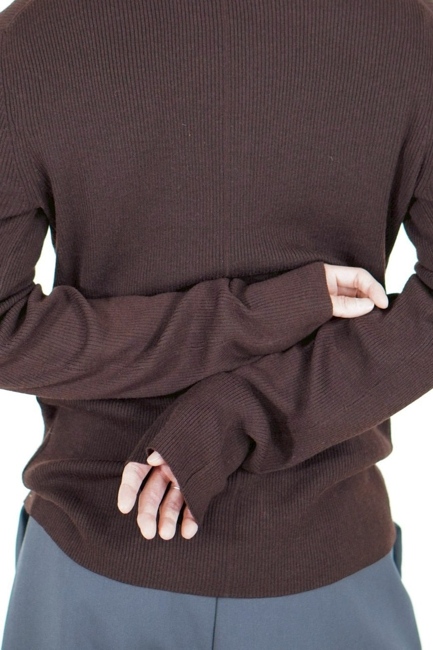 【Chikashitsu +】henry neck long sleeve knit (4color)