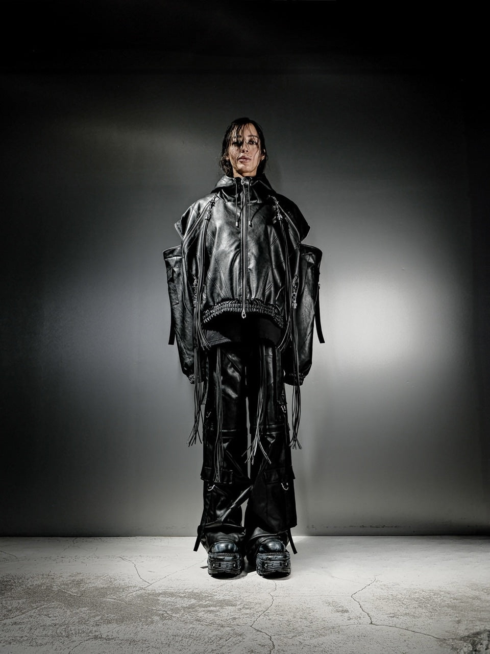 DIG YOUR OWN GRAVE】2WAY LEATHER CARGO PANTS / 【ディグユアオウン