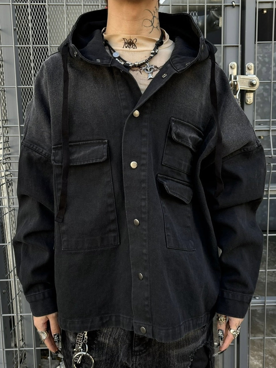 【DIG YOUR OWN GRAVE】PAILOT DENIM HOODIE