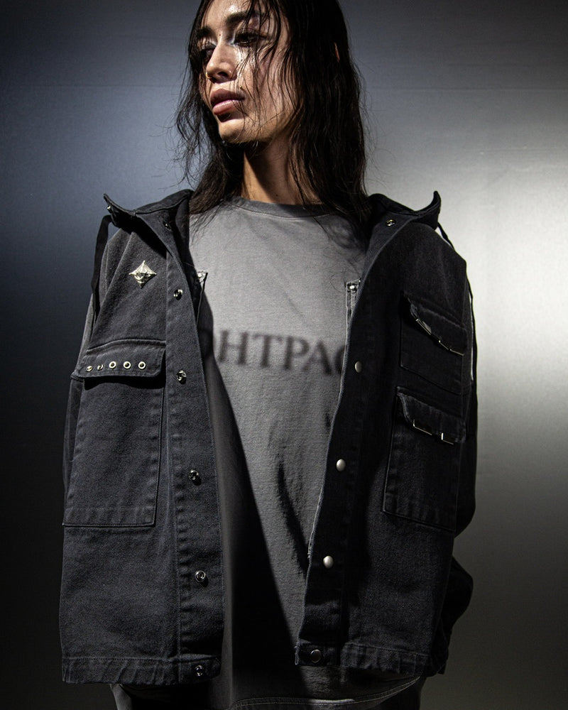 【DIG YOUR OWN GRAVE】PAILOT DENIM HOODIE CUSTOM