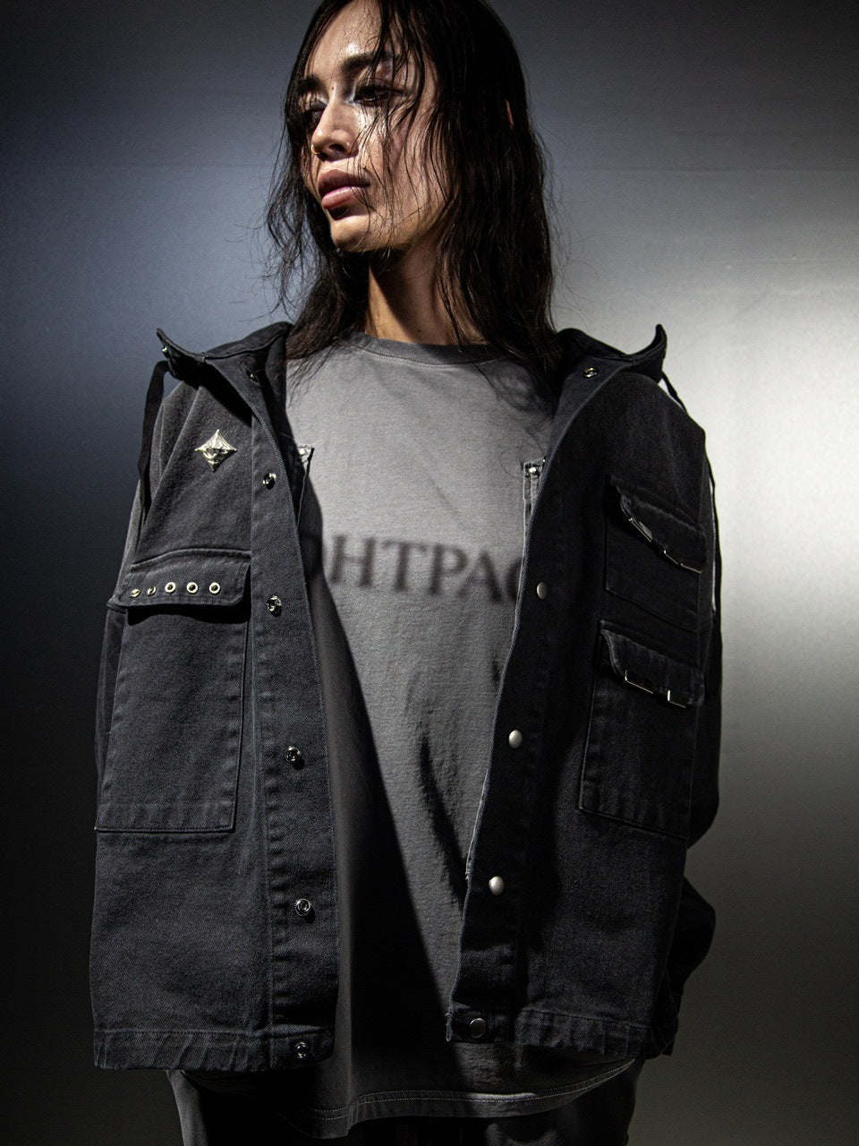 【DIG YOUR OWN GRAVE】PAILOT DENIM HOODIE CUSTOM