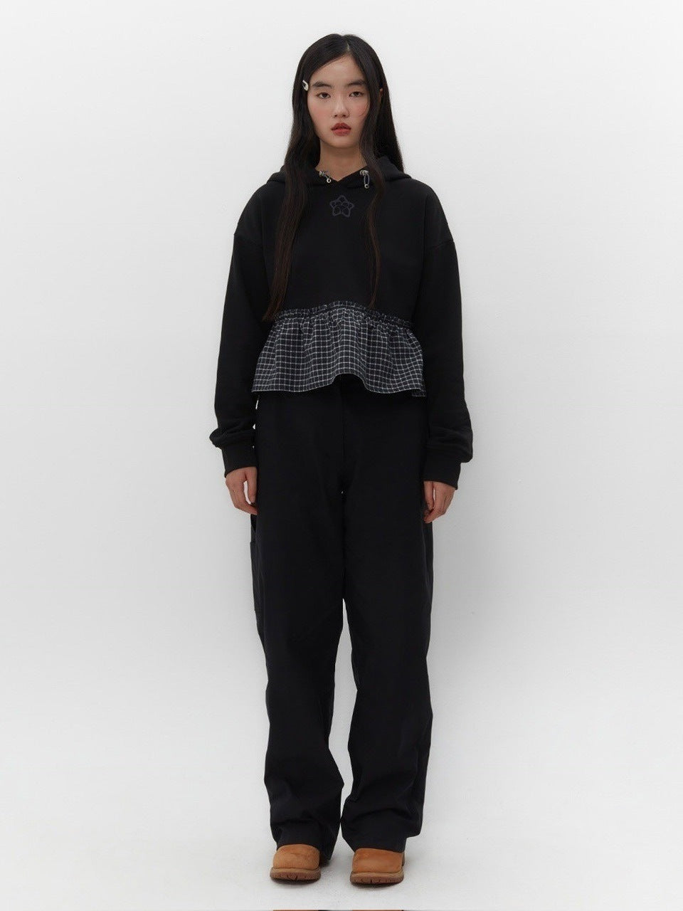 【TUOMIO】FRILL LAYERED HOOD