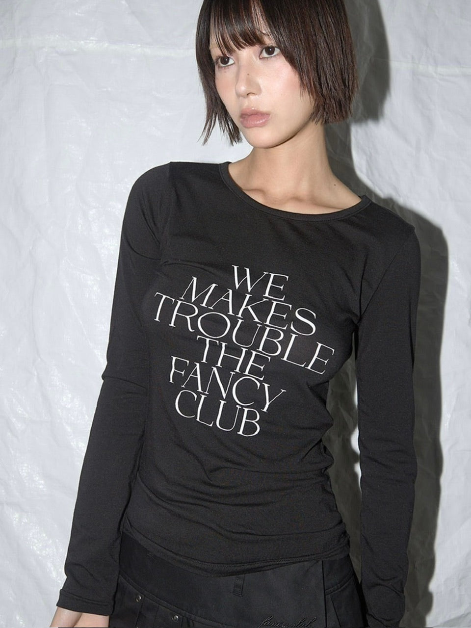 【FANCY CLUB】WE MAKES TROUBLE LONG SLEEVE / 【ファンシークラブ】ロゴ長袖Tシャツ