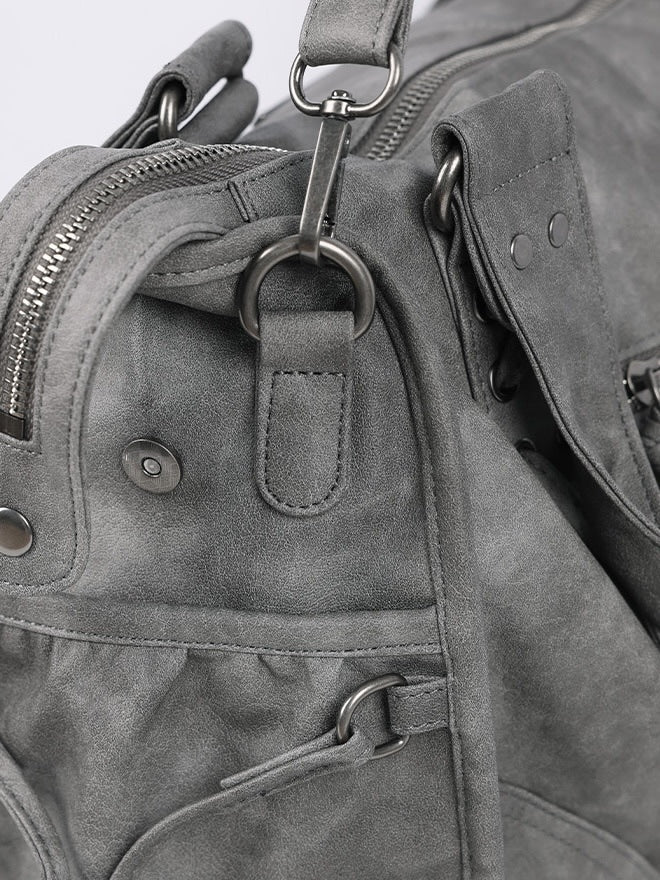 【FANCY CLUB】BELTED WASHING LEATHER BAG / 【ファンシークラブ】ベルトウォッシングレザーショルダーバッグ