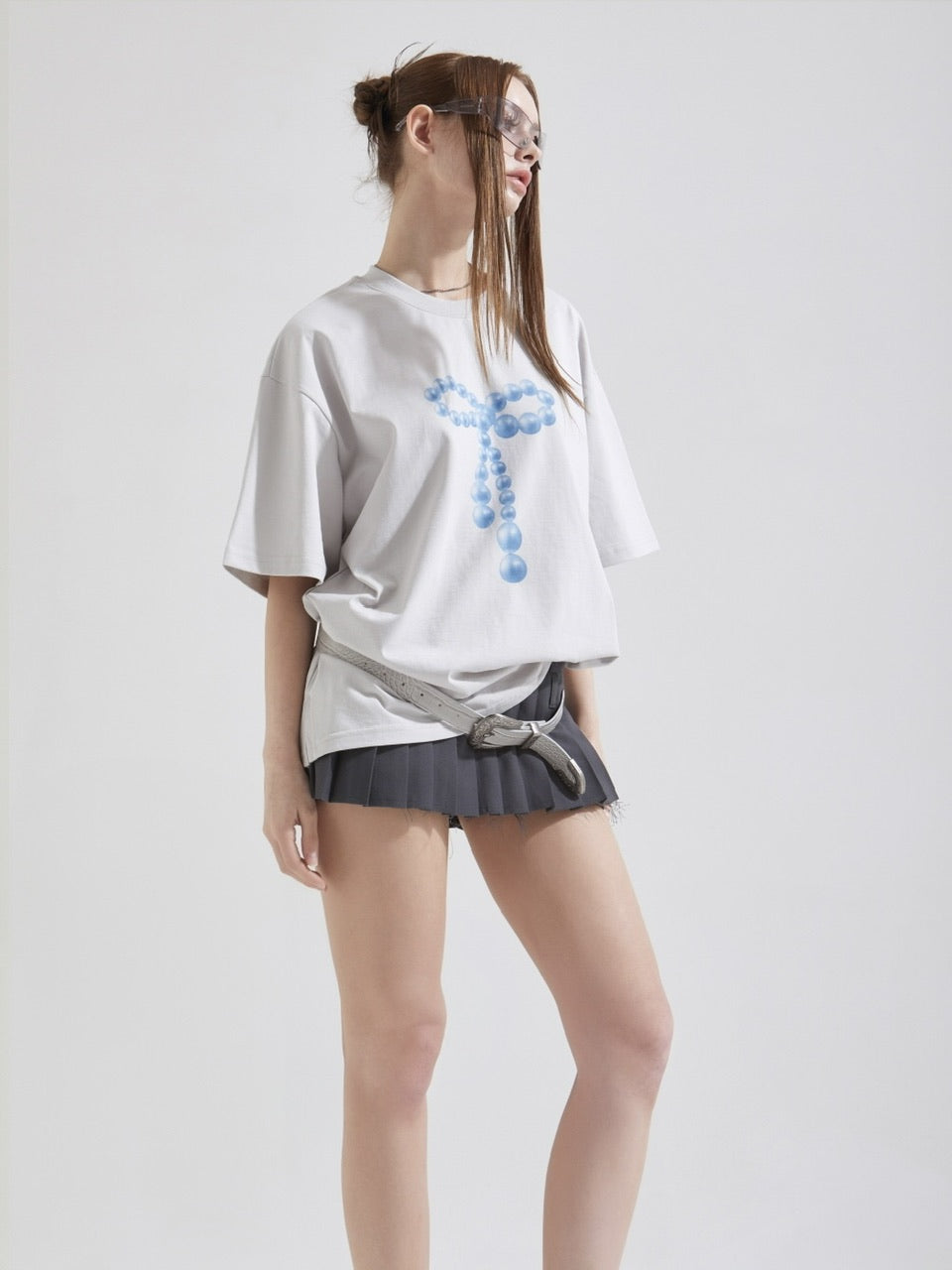 【GATELESS】MICRO MINI PLEATS SKIRT PANTS