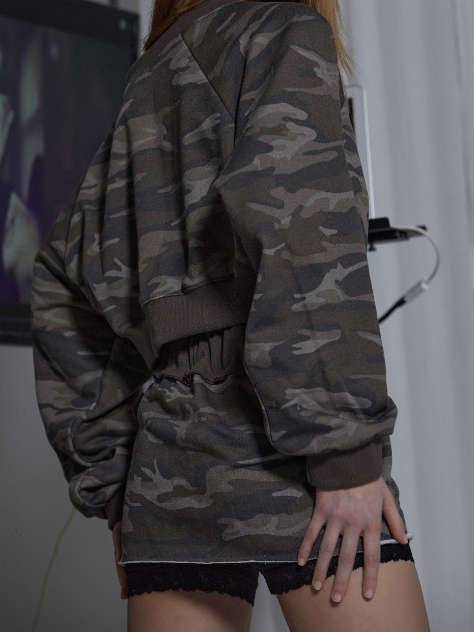 【GATELESS】CAMOUFLAGE MINI SKIRT PANTS