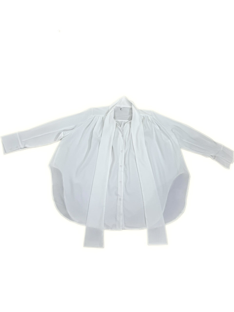 国際配送【Nerd out XU】satin tie shirt (2color)