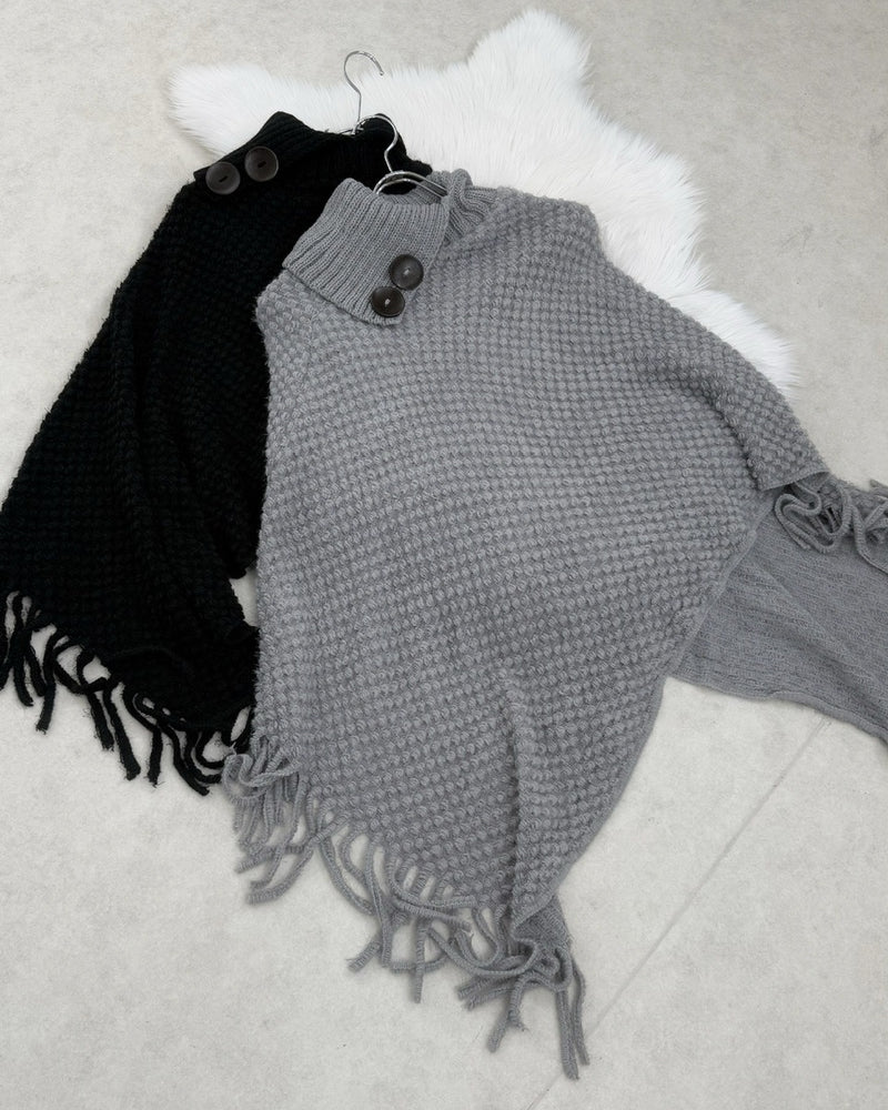 国際配送【Nerd out XU】high neck poncho (2color)