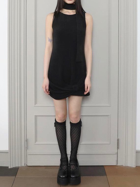 【Uglyshadow】SLEEVELESS RIBBON DRESS