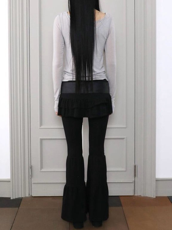 【Uglyshadow】CANCAN SHIRRING SKIRT PANTS