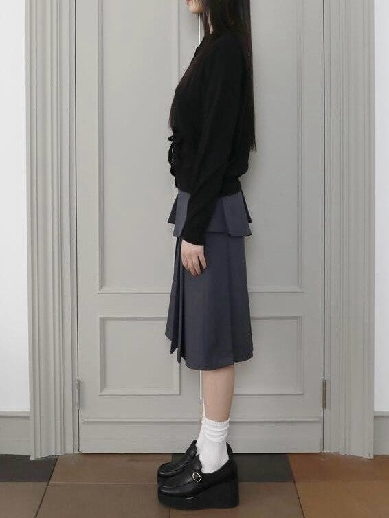 【Uglyshadow】KNIT RIBBON CARDIGAN