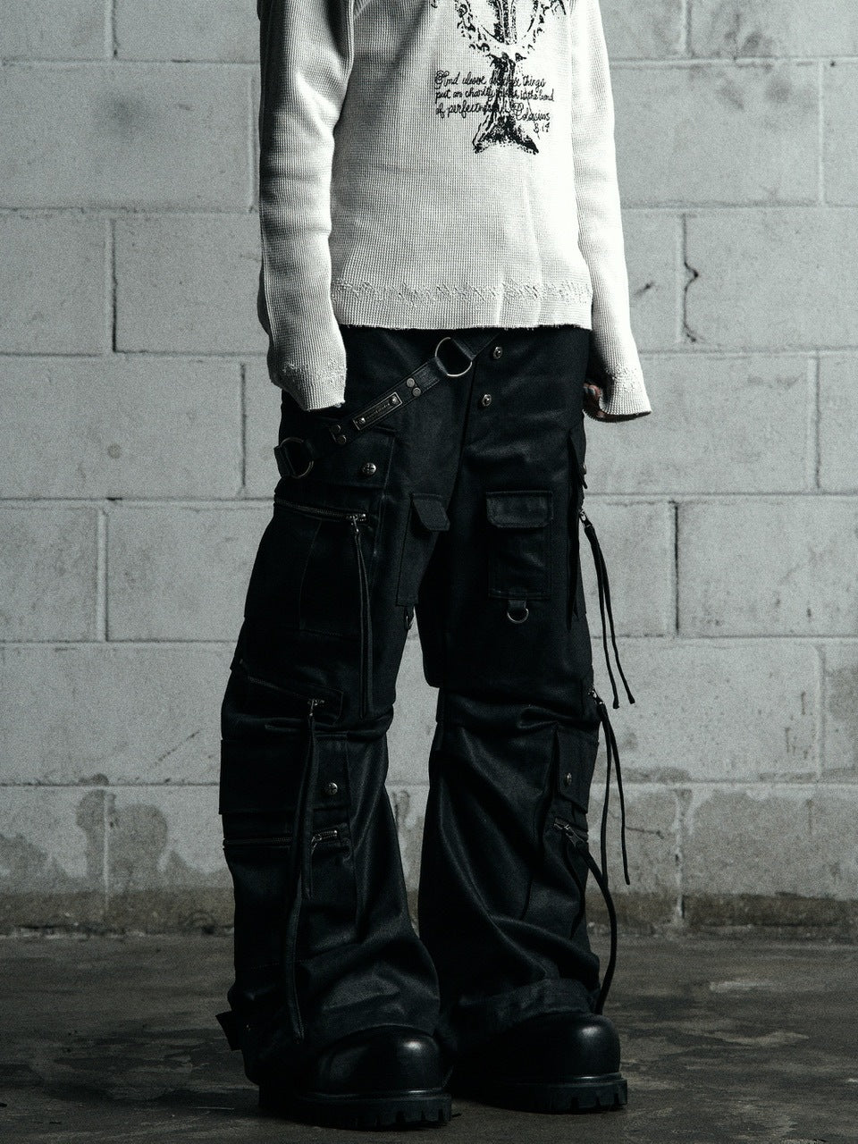 【Rosen Kreuz】CURVE FIT LONG CARGO PANTS