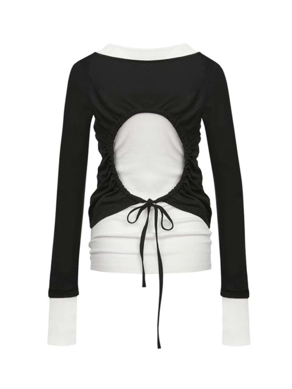 【NOT KNOWING】Back Strap Layered Top / 【ノットノーイング】バックストラップレイヤード長袖Tシャツ